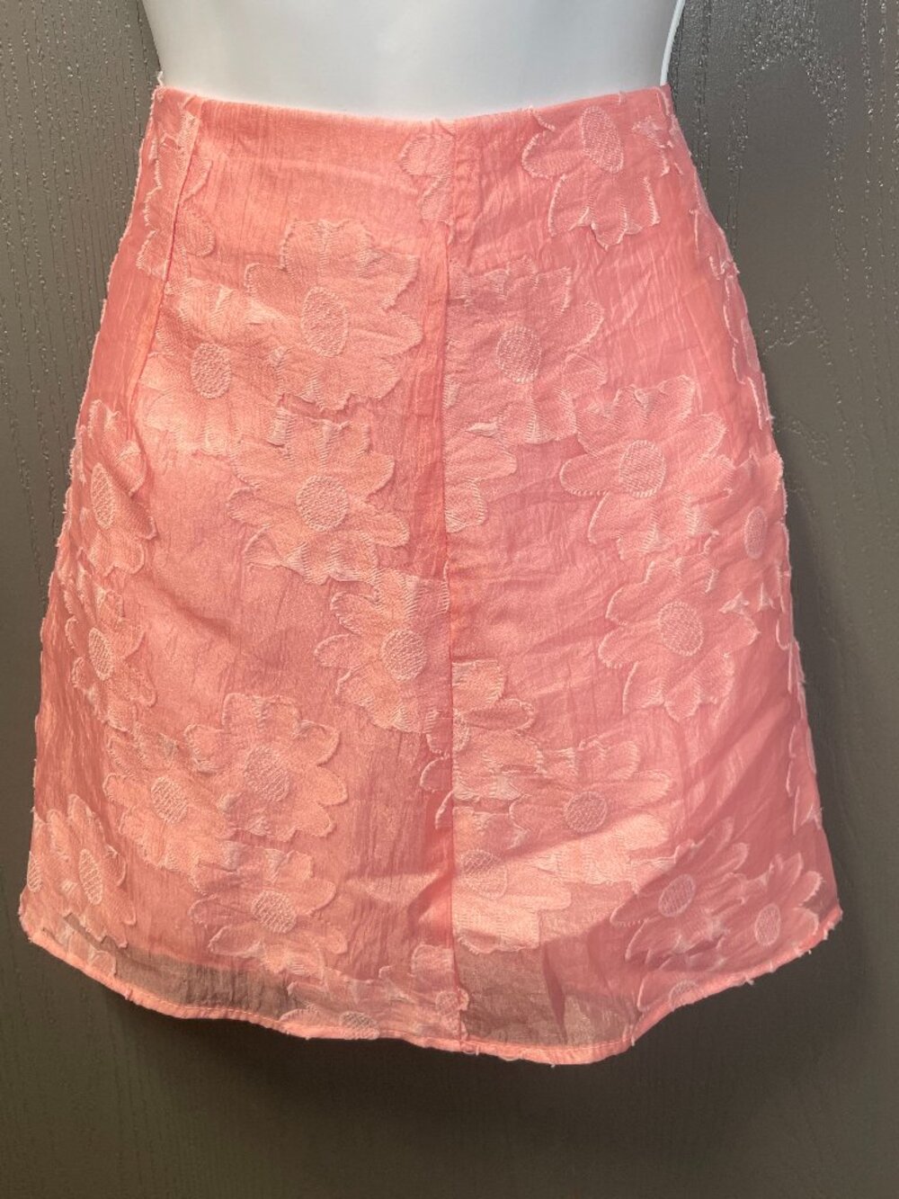 Pink Floral Appliqué Mini Skirt Coquette Balletcore US 8